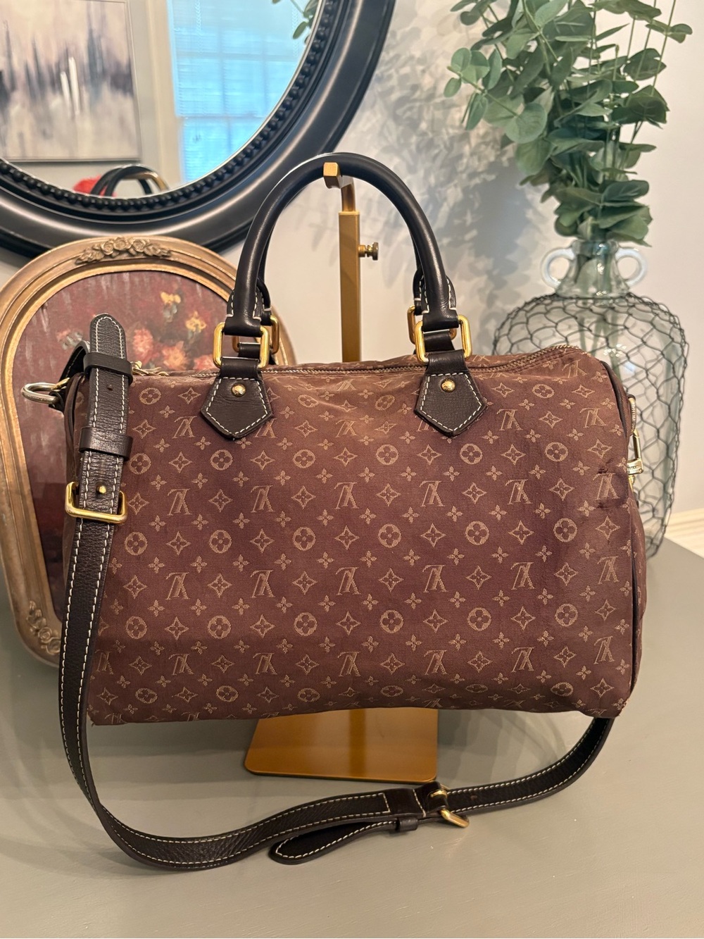 Authentic Louis Vuitton Monogram Mini Lin Speedy Bandoulière 30 with COA/Dustbag